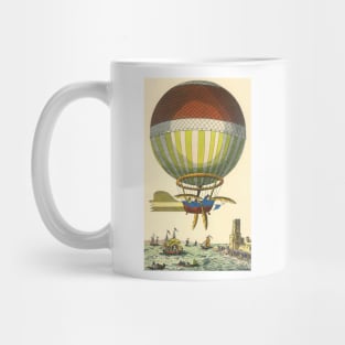 Vintage Science Fiction Steampunk Hot Air Balloon Mug